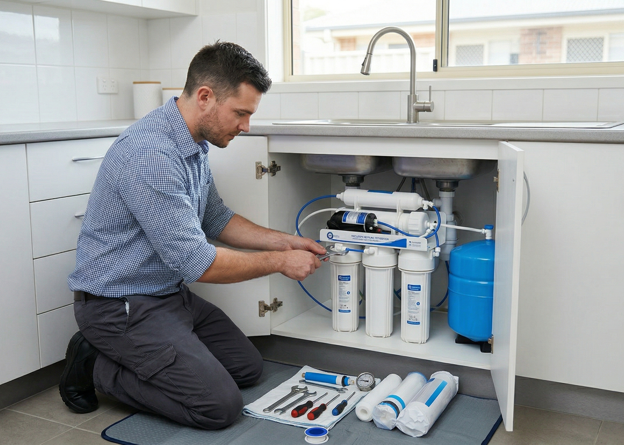 RO technician at work